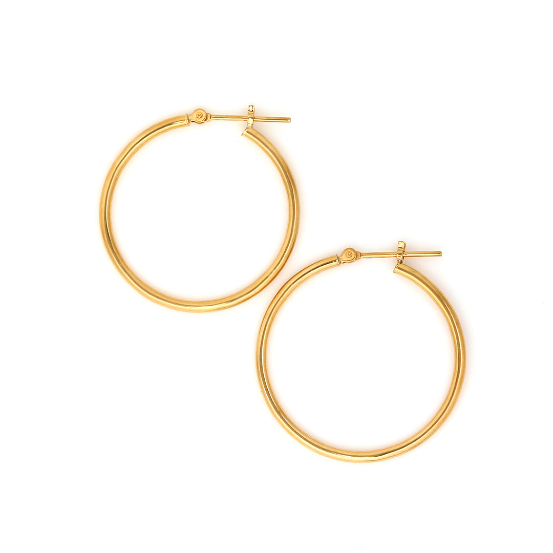 【在庫限り・即日発送】K18ピアス・アリア(25mm)