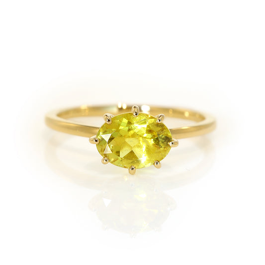 カナリーイエロートルマリン K10/K18/PTリング・セパージュ