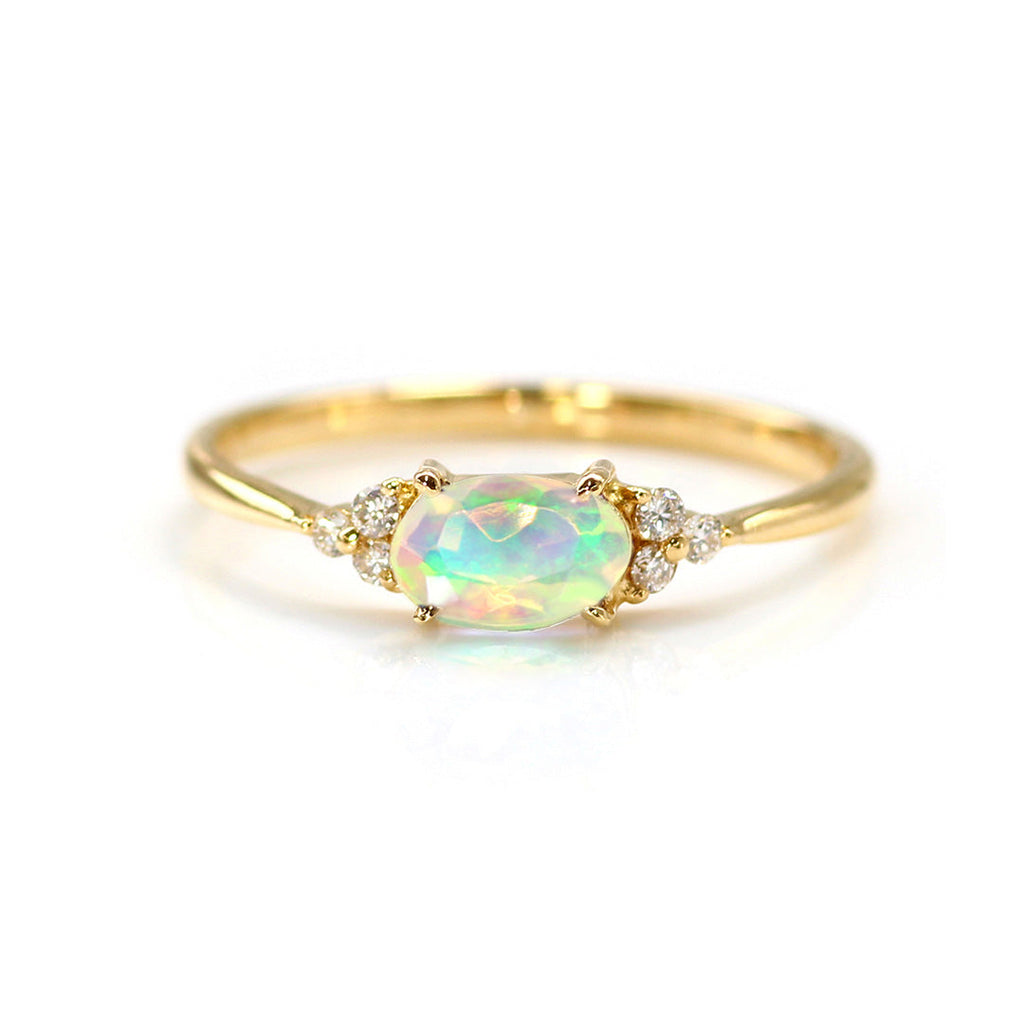 ビズー公式】オパール ダイヤモンド K18(18金) リング フラヴィ | 宝石