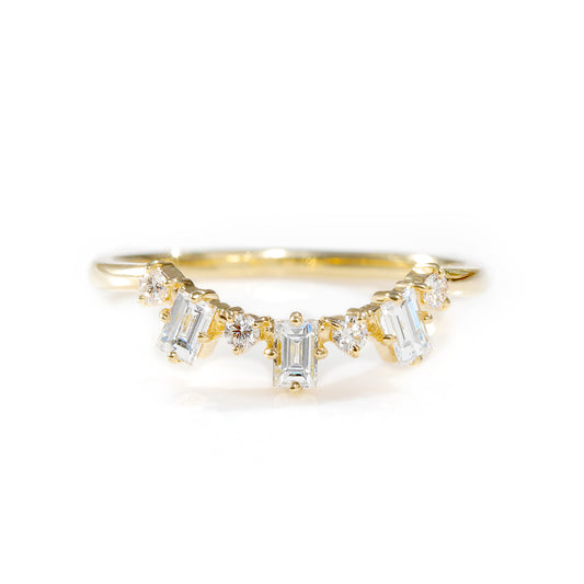 ダイヤモンド K18/PTリング・グラース