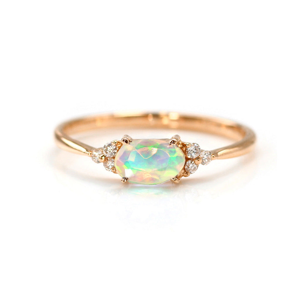 ビズー公式】オパール ダイヤモンド K18(18金) リング フラヴィ | 宝石 