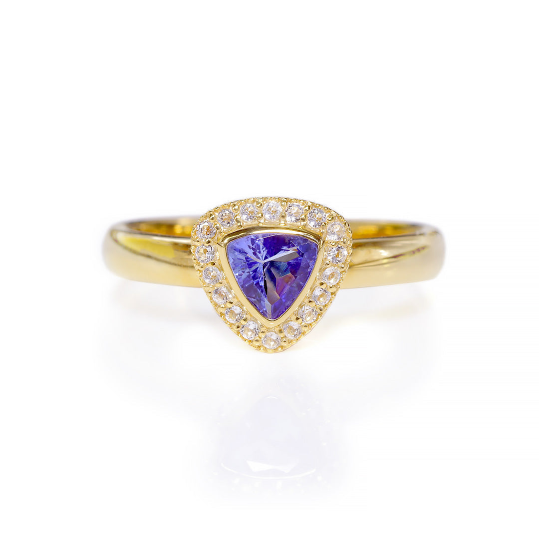 【在庫限り・即日発送】タンザナイト×ホワイトトパーズ SV925リング・ヴィヴ