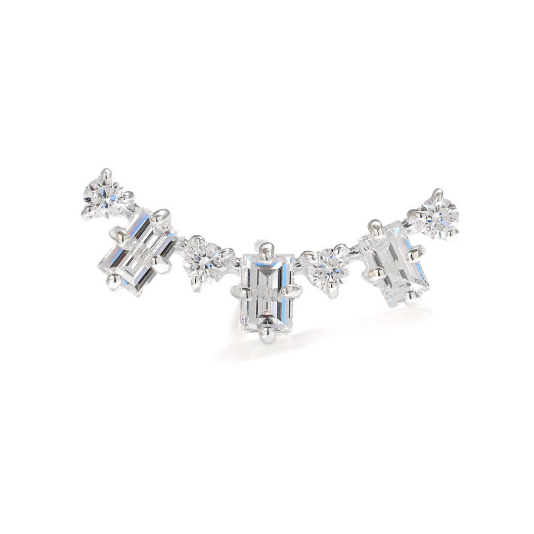 ☆☆ムーンストーン 18K 天然ダイヤモンド 片耳ピアス 片耳用 ピアス ビズー公式】ダイヤモンド K18 PTピアス(片耳) グラース | 希少