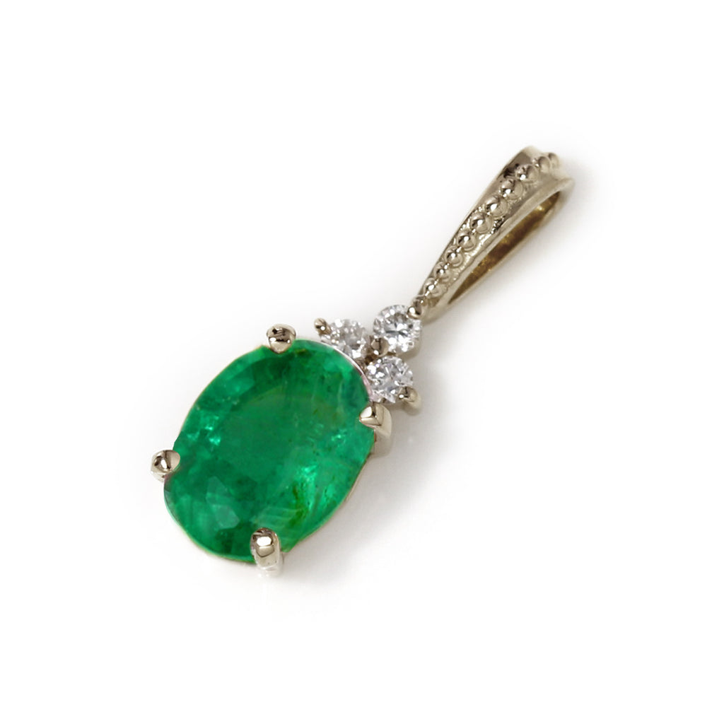 エメラルドK18 緑の宝石の代表『エメラルド』ペンダントトップ