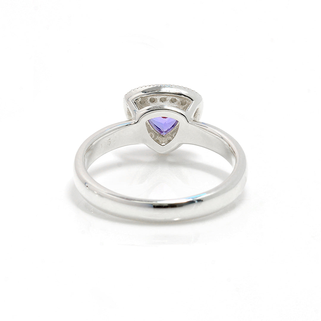 【在庫限り・即日発送】タンザナイト×ホワイトトパーズ SV925リング・ヴィヴ