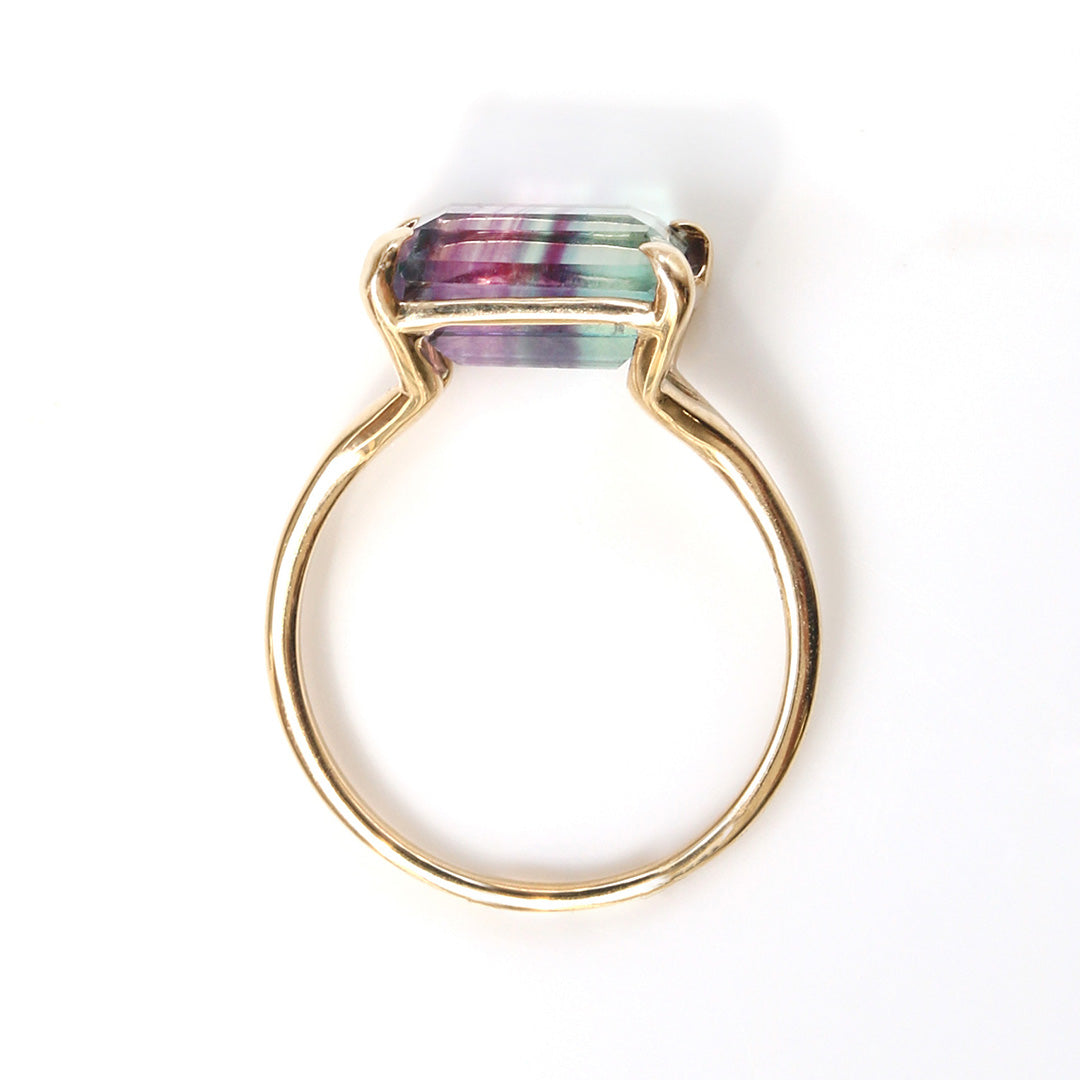 【在庫限り・即日発送】レインボーフローライト K10リング・ファシネ