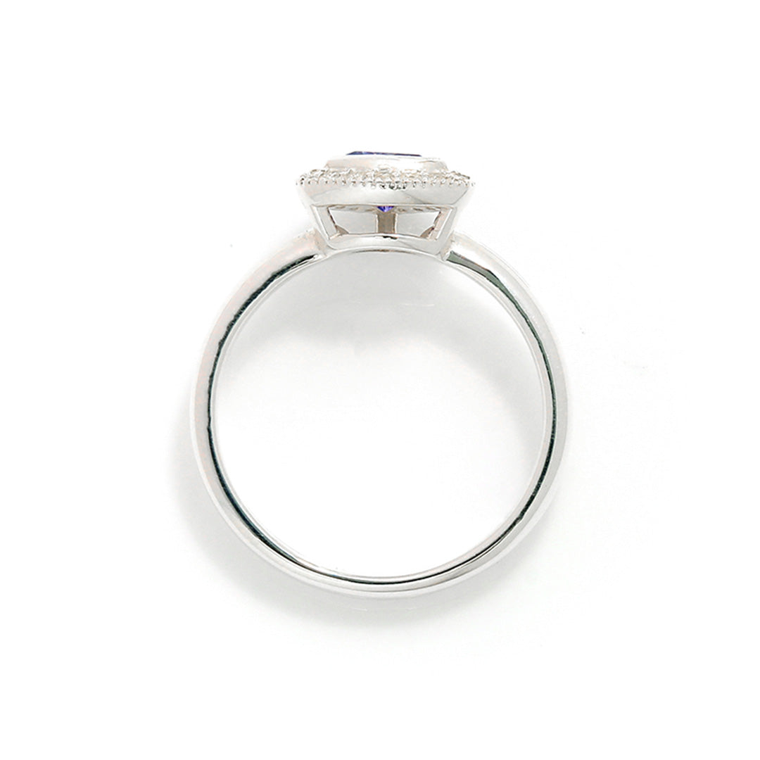 【在庫限り・即日発送】タンザナイト×ホワイトトパーズ SV925リング・ヴィヴ