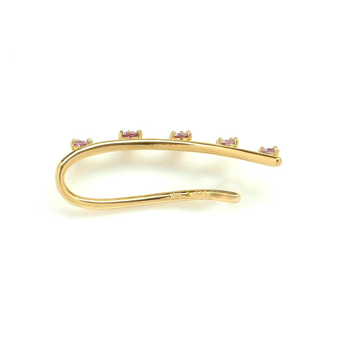 【在庫限り・即日発送】マラヤガーネット K18/K10イヤーカフ(片耳)・アドレー