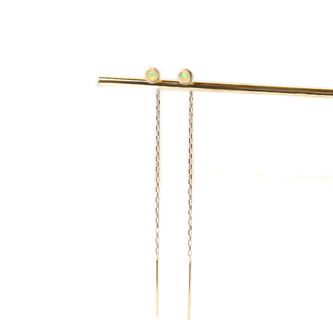 【在庫限り・即日発送】オパール(エチオピア産)K10ピアス・ミロワ