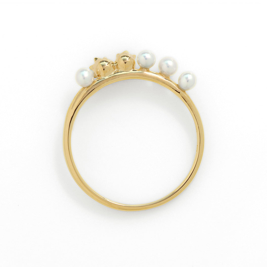 【在庫限り・即日発送】淡水パール(シードパール)K18/PTリング・フルーロンミュゲ