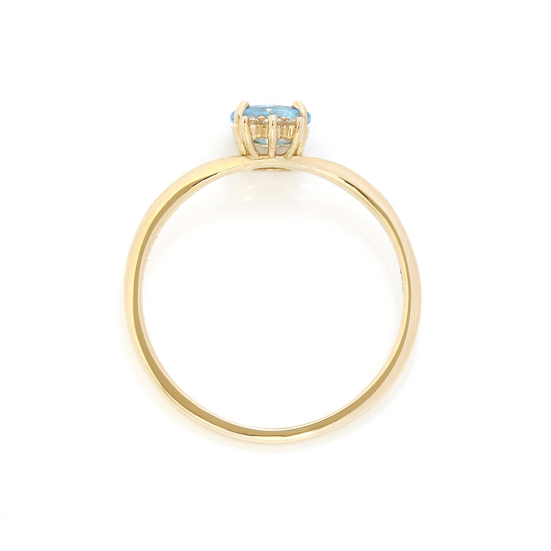 Cloche k10金リング　アクアマリン&ダイヤモンド 10金 リング レディース 指輪 アクアマリン ダイヤモンド 重ねづけ k10