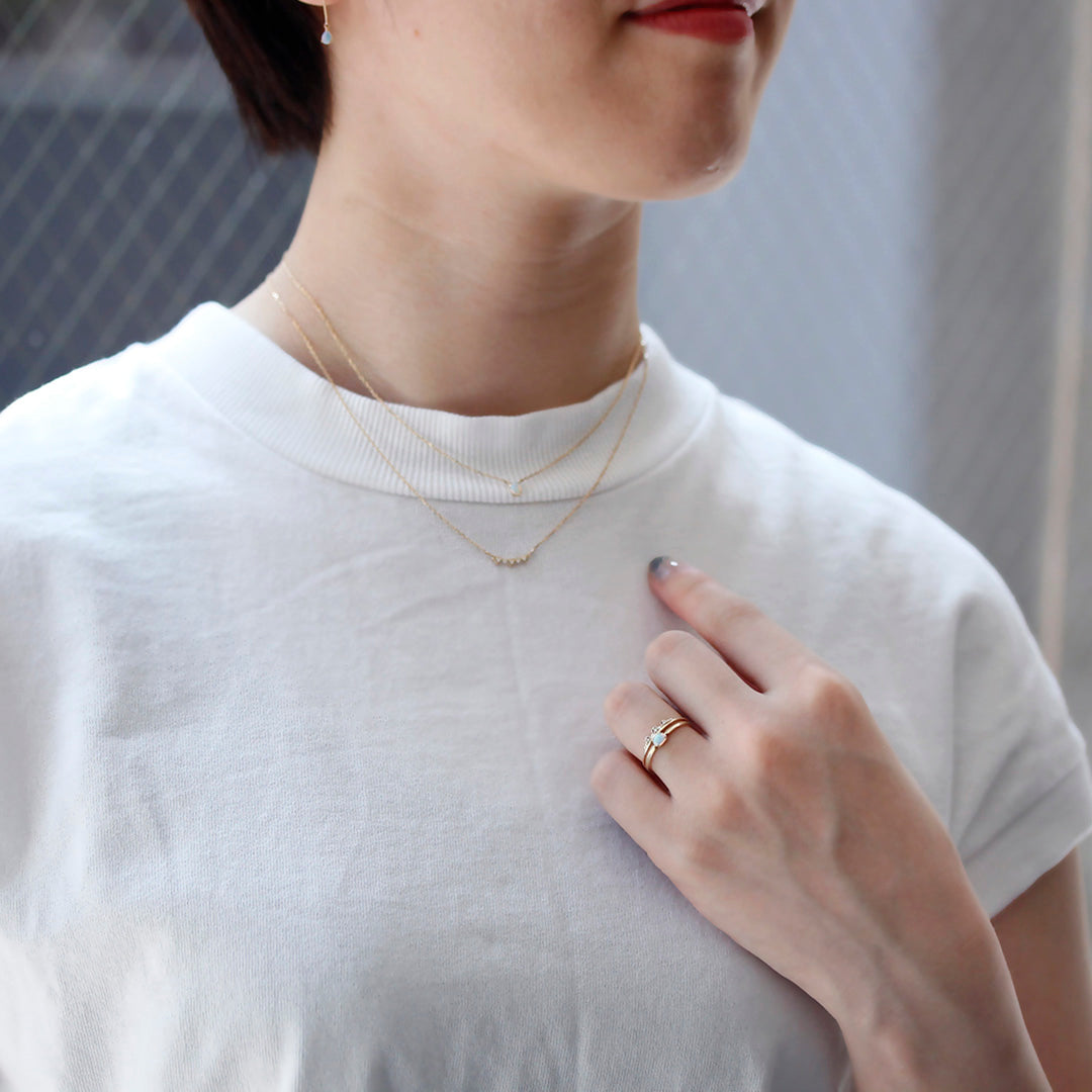 【在庫限り・即日発送】オパール K10リング・シュピネ