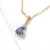 タンザナイト×ダイヤモンドK18/PTペンダントトップ・イネス